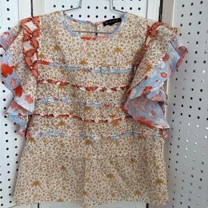 INC International Concepts Multicolor Floral Top